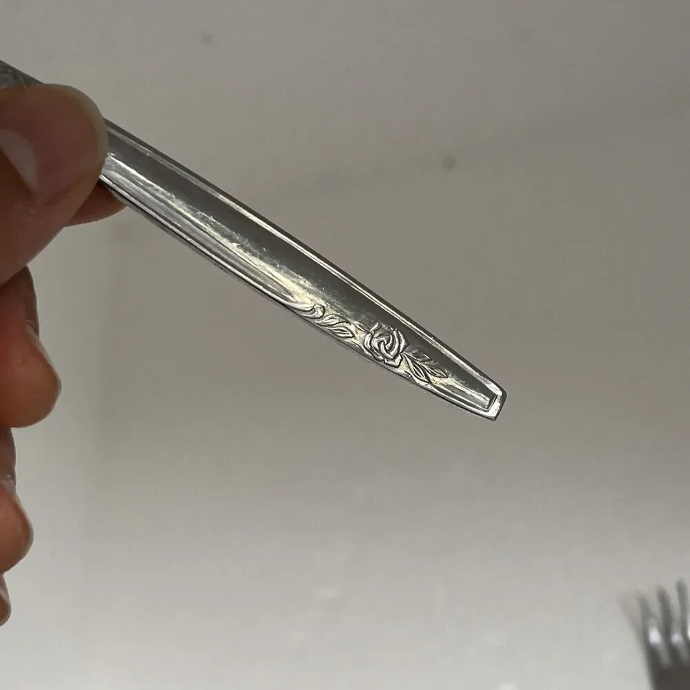 Vintage IIC Imperial stainless Cocktail Fork Young Rose set of 5